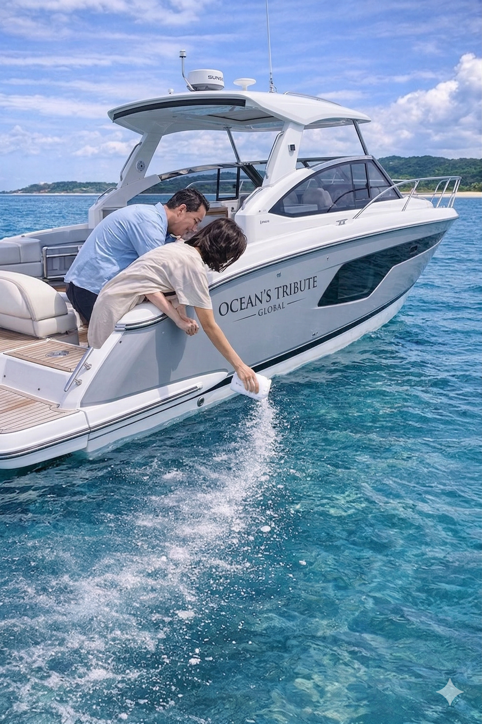 海洋散骨セレモニーの様子