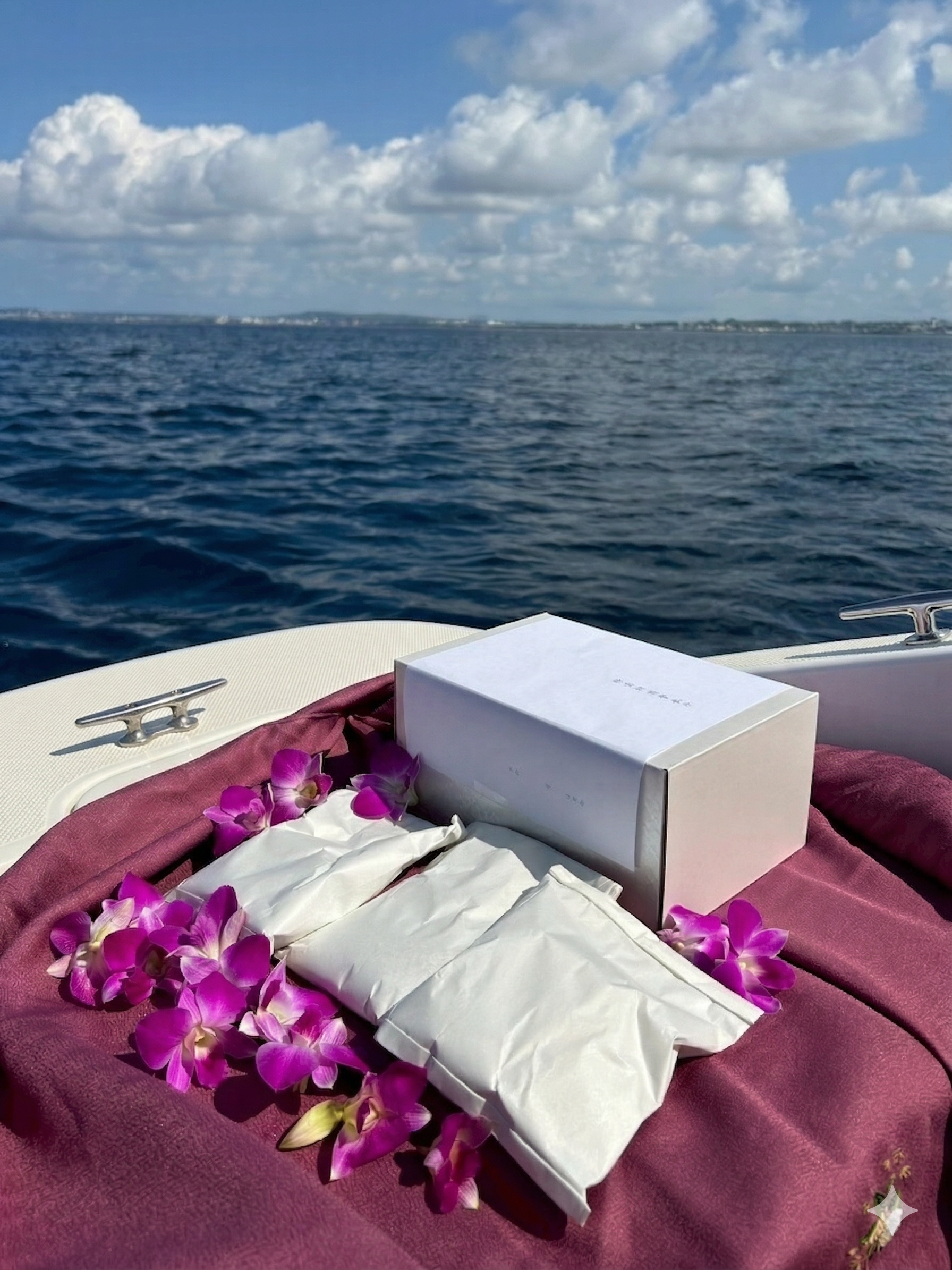 散骨準備の様子